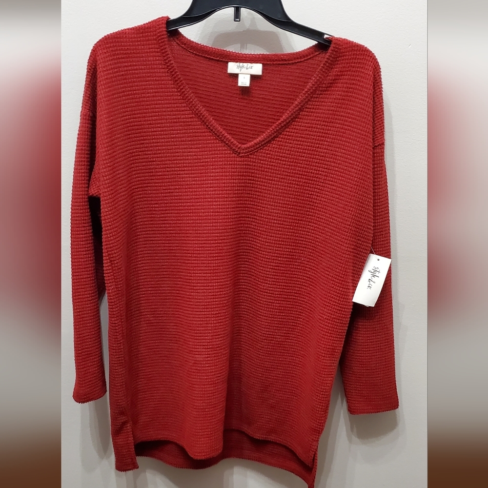 Merlot Waffle Snit Tunic